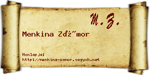 Menkina Zámor névjegykártya